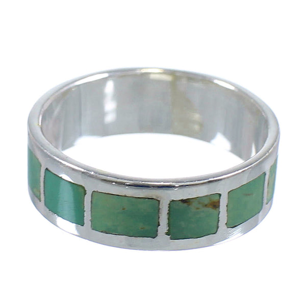 Authentic Sterling Silver And Turquoise Southwest Jewelry Ring Size 5-3/4 VX58419