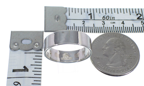 Turquoise Inlay And Authentic Sterling Silver Jewelry Ring Size 6-3/4 VX58457