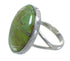 Authentic Sterling Silver And Turquoise Inlay Ring Size 5-1/4 VX57252