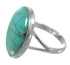 Sterling Silver And Turquoise Inlay Jewelry Ring Size 8-1/2 VX57270