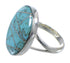Turquoise Inlay And Sterling Silver Southwestern Ring Size 5-3/4 WX59105