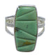 Turquoise Inlay And Authentic Sterling Silver Ring Size 7-1/4 VX57297