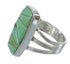 Turquoise Inlay And Authentic Sterling Silver Ring Size 7-1/4 VX57297