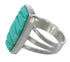 Southwest Turquoise And Genuine Sterling Silver Ring Size 8-1/2 VX57301