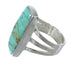 Southwest Turquoise Inlay And Genuine Sterling Silver Ring Size 6-3/4 VX57306
