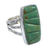 Southwest Turquoise Inlay And Genuine Sterling Silver Jewelry Ring Size 7-3/4 VX57357