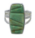 Authentic Sterling Silver And Turquoise Inlay Jewelry Ring Size 8-3/4 VX57376