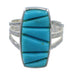 Genuine Sterling Silver Turquoise Inlay Southwestern Jewelry Ring Size 7-1/4 WX59185