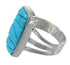 Genuine Sterling Silver Turquoise Inlay Southwestern Jewelry Ring Size 7-1/4 WX59185