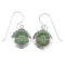 Southwestern Turquoise Inlay Silver Hook Dangle Earrings WX57629