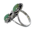 Genuine Sterling Silver And Turquoise Flower Ring Size 7-3/4 RX60186