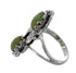 Sterling Silver Flower And Turquoise Ring Size 6-3/4 RX60205