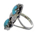 Sterling Silver Flower Southwest Turquoise Ring Size 4-3/4 RX60310