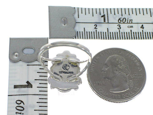 Turquoise Genuine Sterling Silver Southwestern Ring Size 7-1/4 RX60370