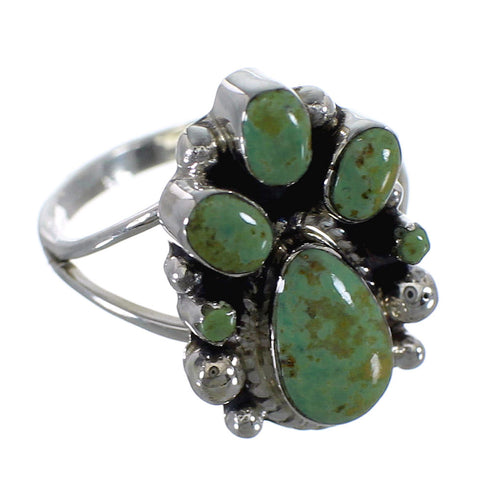 Sterling Silver Southwest Turquoise Ring Size 5-1/4 RX60391