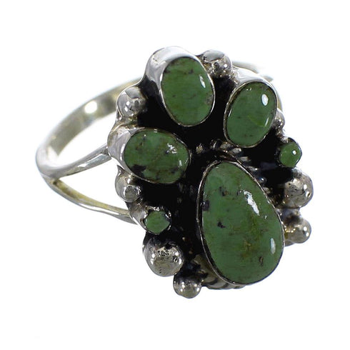 Southwest Sterling Silver Turquoise Ring Size 5-1/4 RX60395