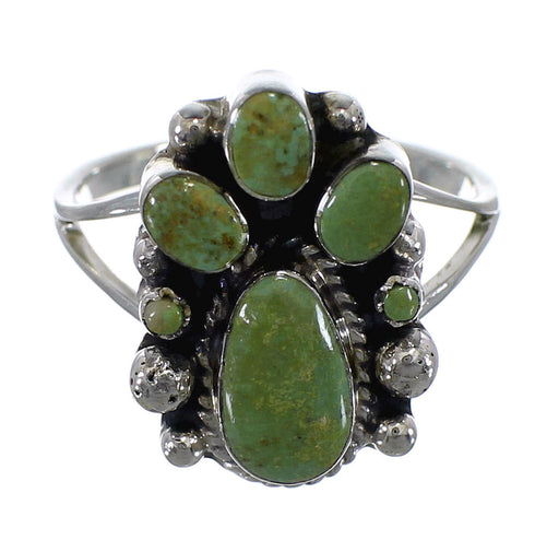 Turquoise And Genuine Sterling Silver Ring Size 4-1/2 RX60407