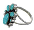 Authentic Sterling Silver Southwest Turquoise Ring Size 4-3/4 RX60423