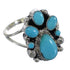 Southwest Sterling Silver Turquoise Ring Size 8-1/4 RX60440