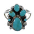 Turquoise And Genuine Sterling Silver Ring Size 6-3/4 RX60465