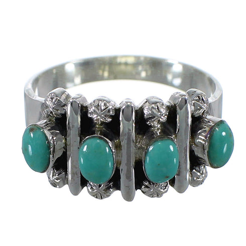 Sterling Silver And Turquoise Ring Size 7-1/4 RX60617