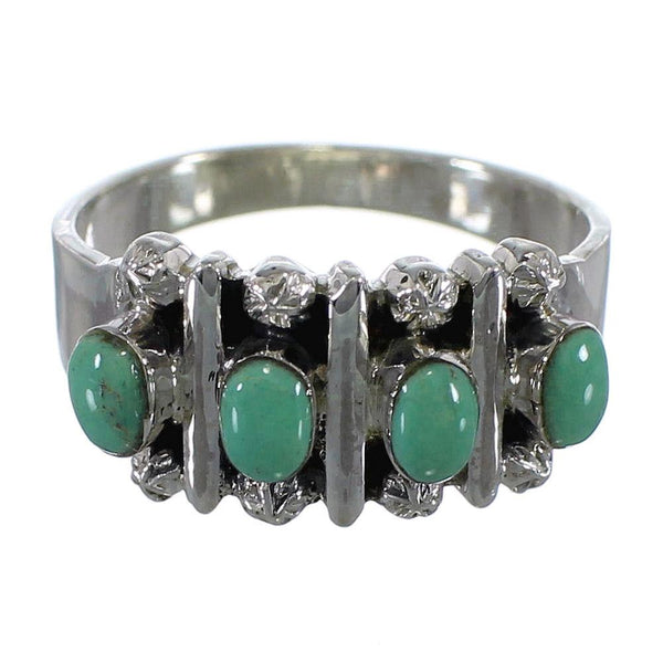 Authentic Sterling Silver Turquoise Ring Size 8-3/4 RX60626
