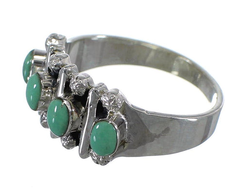 Authentic Sterling Silver Turquoise Ring Size 8-3/4 RX60626
