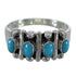 Genuine Sterling Silver Southwestern Turquoise Ring Size 8-1/4 RX60643