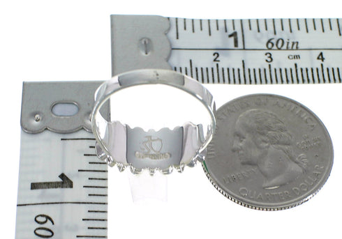 Authentic Sterling Silver And Turquoise Ring Size 5-1/4 RX60638