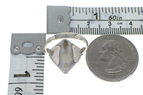 Silver Southwest Multicolor Ring Size 6-3/4 YX76228
