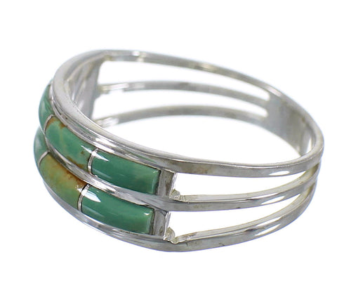 Southwest Sterling Silver Turquoise Ring Size 4-1/2 QX79729