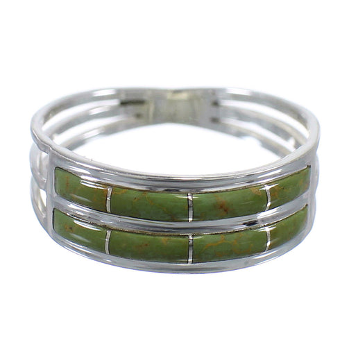 Turquoise Authentic Sterling Silver Southwest Ring Size 5-3/4 QX79745