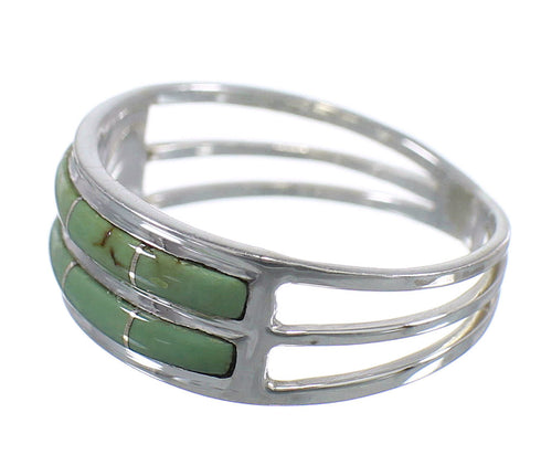 Turquoise Southwest Genuine Sterling Silver Ring Size 5-1/4 QX79768