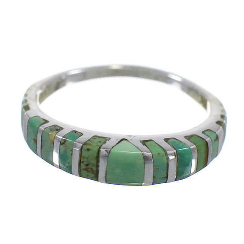 Turquoise Silver Ring Size 6-1/4 AX80061