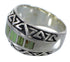 Silver Turquoise Water Wave Southwestern Ring Size 5-3/4 AX80121