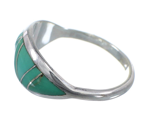 Southwestern Turquoise And Silver Ring Size 5-1/2 YX79607