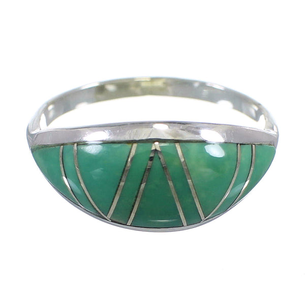 Silver Southwest Turquoise Ring Size 6-3/4 YX79685