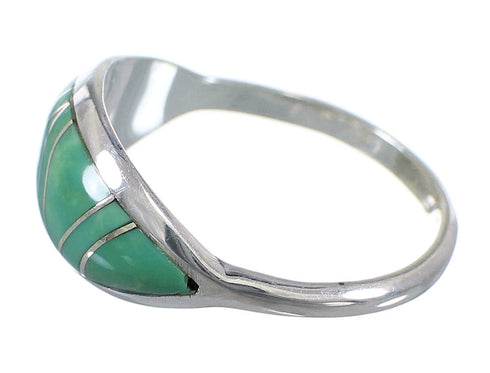 Silver Southwest Turquoise Ring Size 6-3/4 YX79685
