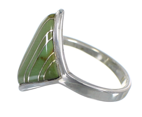 Authentic Sterling Silver Turquoise Southwest Ring Size 7-3/4 YX79717