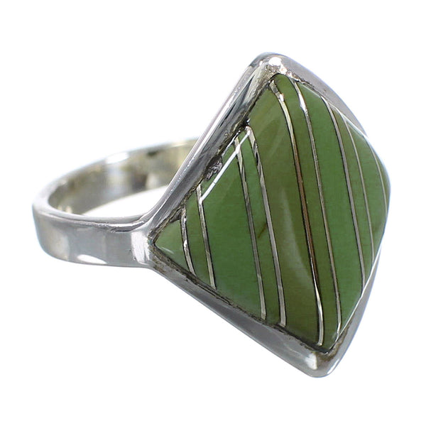 Turquoise Genuine Sterling Silver Southwestern Ring Size 6-1/4 YX79730