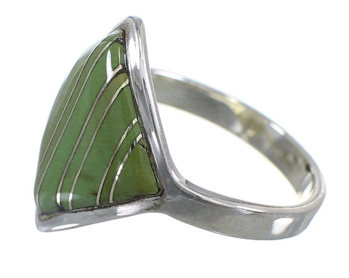 Authentic Sterling Silver And Turquoise Southwestern Ring Size 4-1/2 YX79722