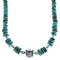 Turquoise Multicolor Navajo Indian Bead Silver Necklace EX59310
