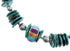 Turquoise Multicolor Navajo Indian Bead Silver Necklace EX59310