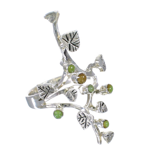 Authentic Sterling Silver Turquoise Southwest Ring Size 6-1/4 VX62301