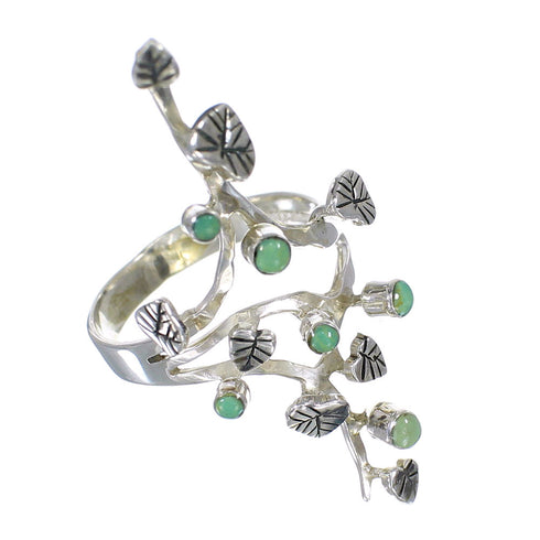 Southwest Turquoise Sterling Silver Ring Size 8-1/2 VX62324