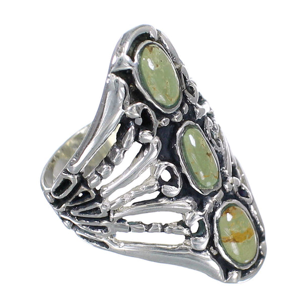 Turquoise Authentic Sterling Silver Southwest Jewelry Ring Size 5 VX62367