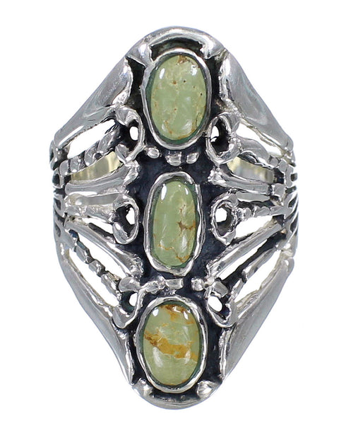 Turquoise Authentic Sterling Silver Southwest Jewelry Ring Size 5 VX62367