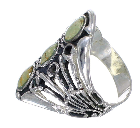 Turquoise Authentic Sterling Silver Southwest Jewelry Ring Size 5 VX62367