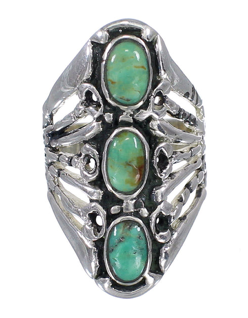 Turquoise Jewelry Genuine Sterling Silver Southwest Ring Size 6 VX62377