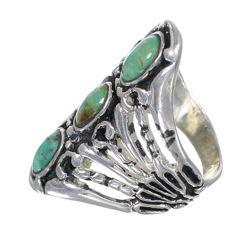 Turquoise Jewelry Genuine Sterling Silver Southwest Ring Size 6 VX62377